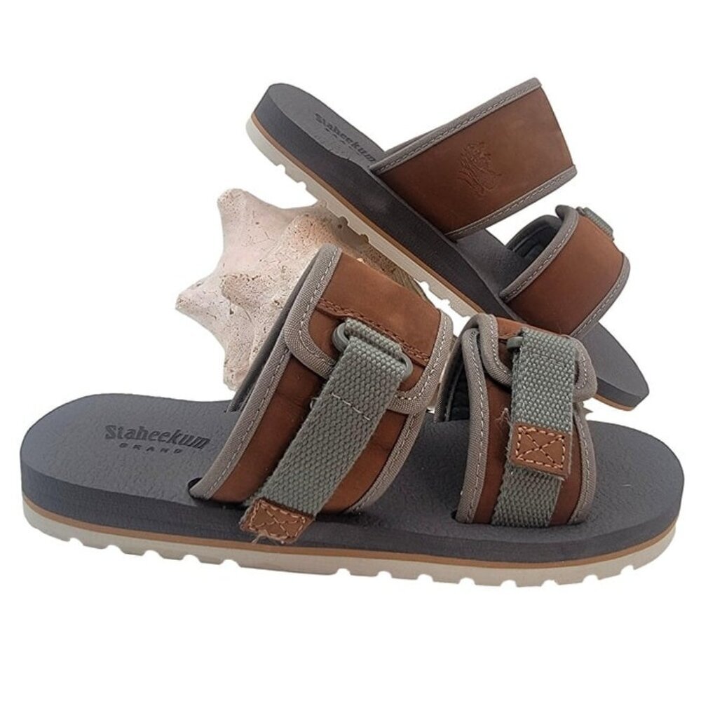 BUY ONE GET ONE FREE Staheekum Seaside Mens Adjustable Strap Slide Sandals.